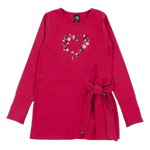 Girls' Nano Noruk Heart Garden Long Sleeve Dress - Primary Image