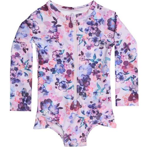 Baby Girls' Nano Noruk UV Bloom Rashguard One Piece Swimsuit - Primary Image