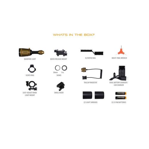 FOXPRO Quadfire Gun Mounted Light - Primary Image