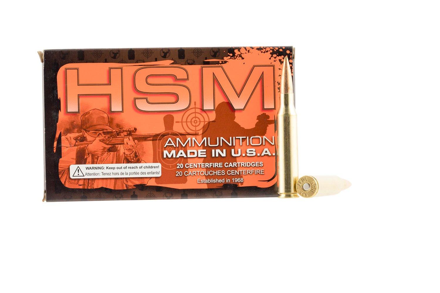 HSM Match 338 Lapua Magnum Rifle Ammunition 20 Round Box