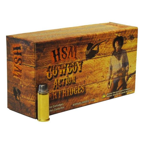 HSM AMMUNITION HSM Cowboy Action Round Nose Flate Point Rifle Ammunition