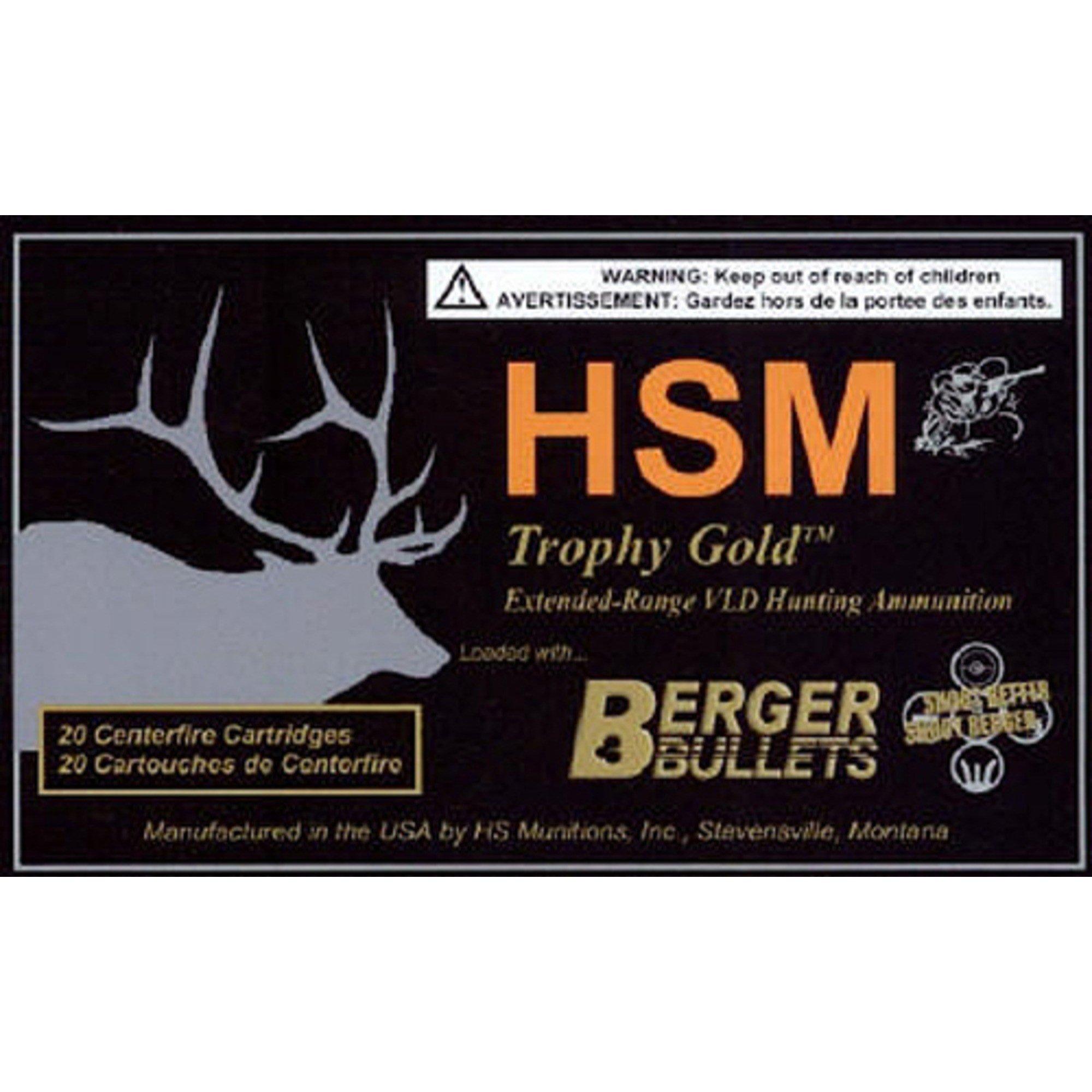 HSM Trophy Gold 300 H&H Magnum Rifle Ammunition 20 Round Box