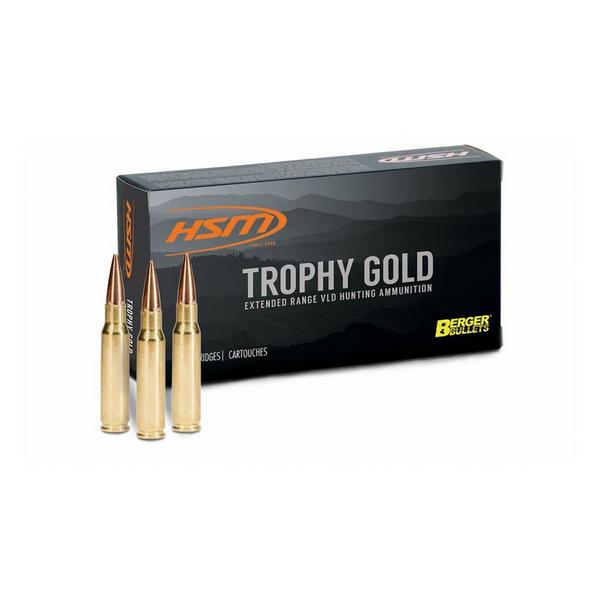 HSM AMMUNITION HSM Trophy Gold Berger Match Hunting VLD Rifle Ammunition