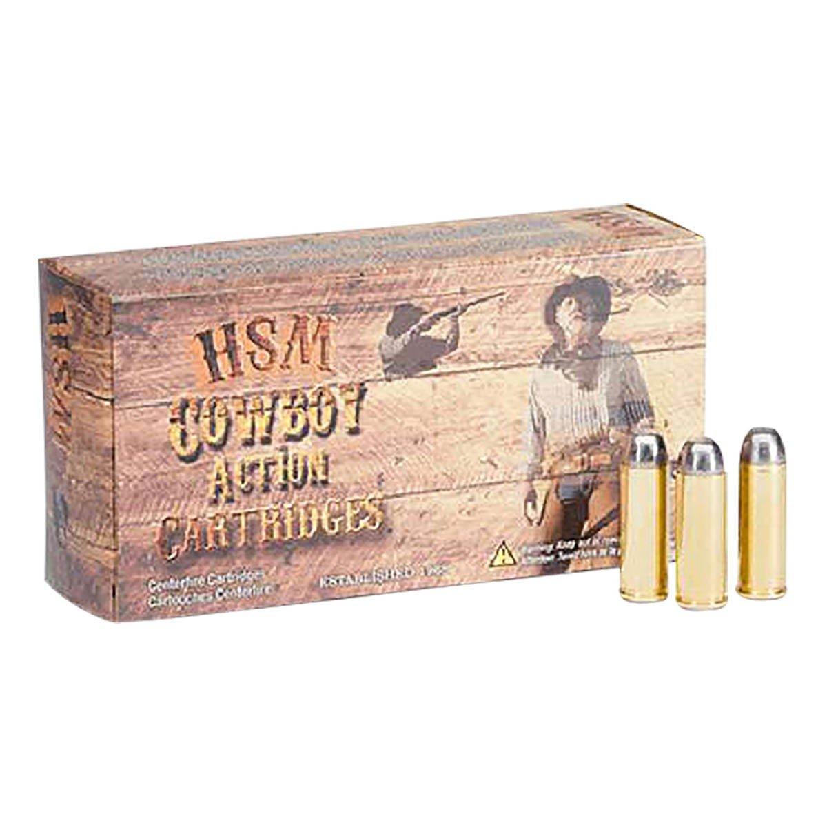 HSM Ammunition Cowboy Action Semi Wadcutter 38 Special Handgun Ammunition 50 Round Box