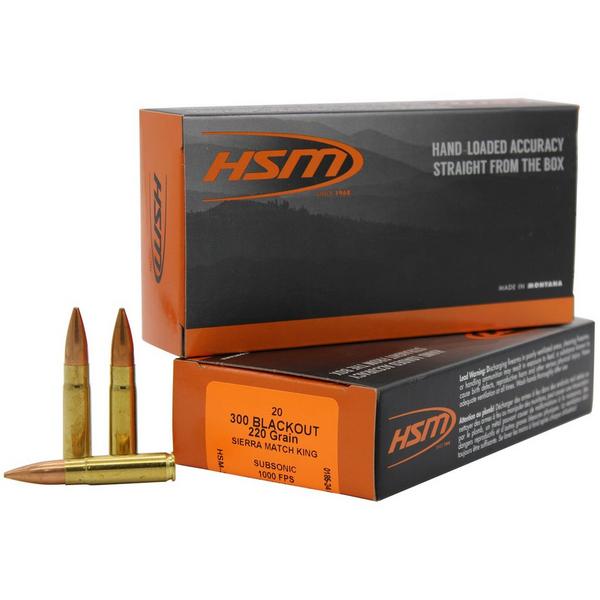 HSM AMMUNITION HSM Sierra MatchKing BTHP Rifle Ammunition