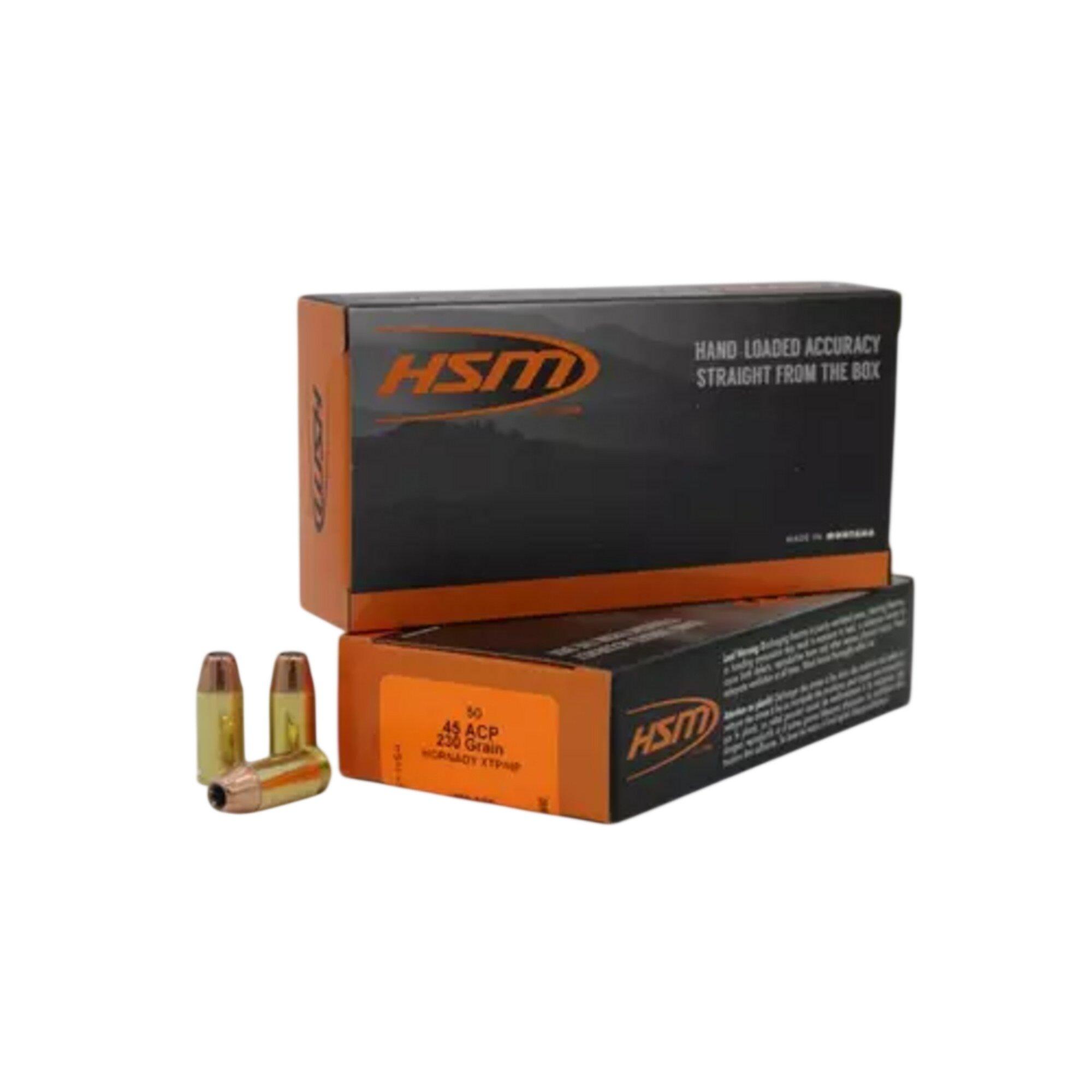 HSM Ammunition Extreme Terminal Performance 45 ACP Handgun Ammunition 20 Round Box - HSM Ammunition