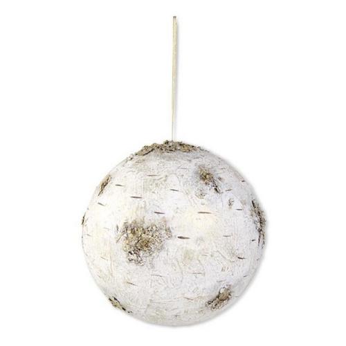 K&K Interiors 9.25in Round Gold Washed Birch Ball Ornament - Primary Image