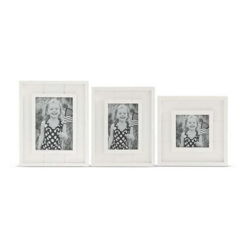 K&K Interiors White Wood Square Photo Frame (Sold Individually) - Primary Image