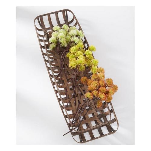 K&K Interiors Yellow 5 Ball Centaurea Thistle Spray - Primary Image