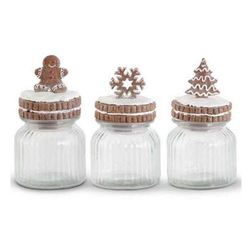 K&K Interiors Gingerbread Topper Canister - Primary Image