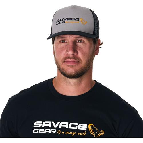 Men's Savage Gear Logo Twill Trucker Snapback Hat - Primary Image