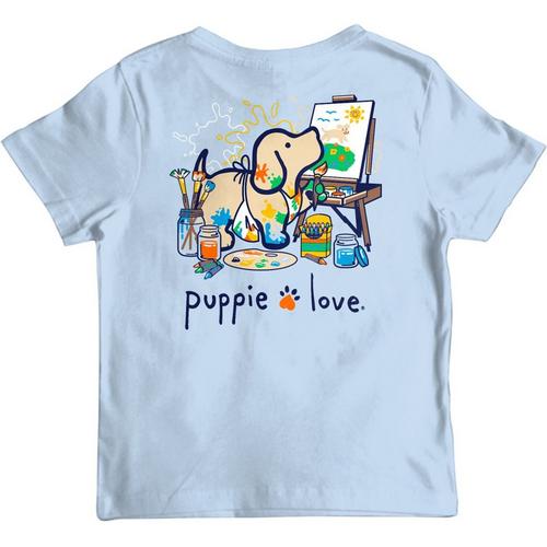 Kids' Puppie Love Artist Pup T-Shirt - Primary Image