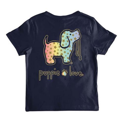 Kids' Puppie Love Rainbow Stars Pup T-Shirt - Primary Image