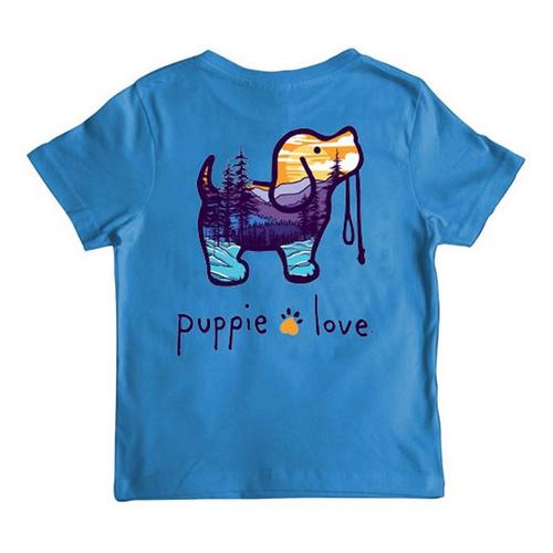 Kids' Puppie Love Forest Sunset Pup T-Shirt - Primary Image