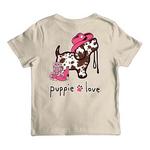 Kids' Puppie Love Cow Print Pup T-Shirt - Thumbnail 1 of 2