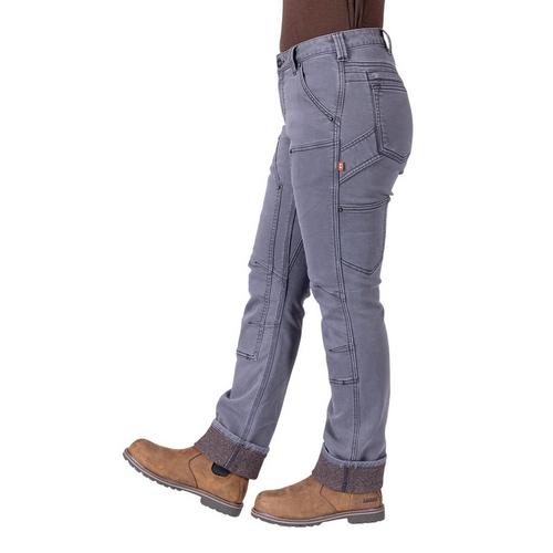 Women's Dovetail Workwear Britt Utility HotSwap Thermal Straight Wide Leg Jeans - Primary Image