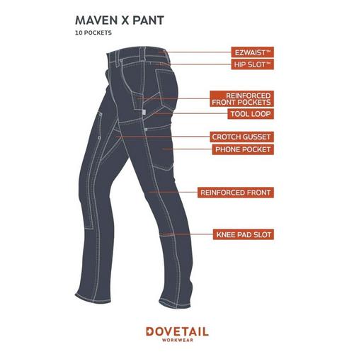 Women's Dovetail Workwear Maven X Graphene Denim Utility Work Pants - Primary Image