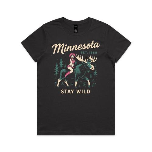 Homeplace Apparel Minnesota Stay Wild Moose T-Shirt - Primary Image