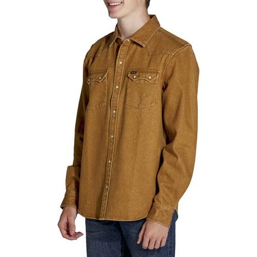 Men's Howler Brothers Dust Up Denim Long Sleeve Button Up Shirt - Primary Image
