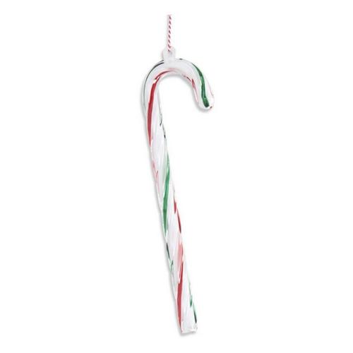 K&K Interiors Blown Glass Candy Cane Ornament (Colors May Vary)