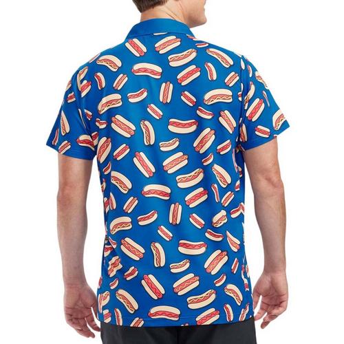 Men's Tipsy Elves Hot Dog Golf Polo - Primary Image