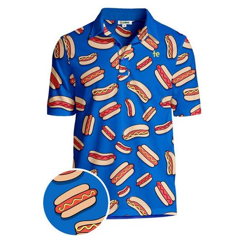 Men's Tipsy Elves Hot Dog Golf Polo - Primary Image