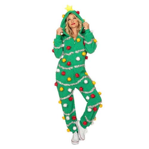 Women's Tipsy Elves Oh Christmas Tree Onesie Pajamas - Primary Image
