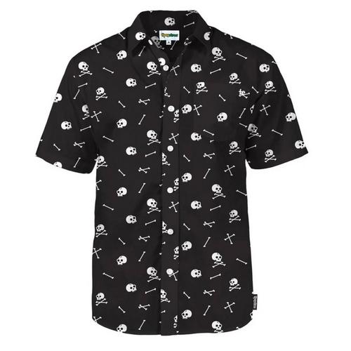 Men's Tipsy Elves Skeleton Button Up Shirt - Primary Image