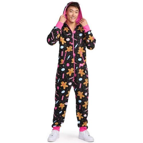 Men's Tipsy Elves Let's Get This Gingerbread Onesie Pajamas - Primary Image