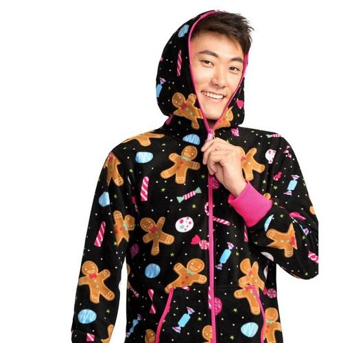 Men's Tipsy Elves Let's Get This Gingerbread Onesie Pajamas - Primary Image