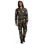 Men's Tipsy Elves Gold Foil Fair Isle Reindeer Onesie Pajamas - Thumbnail 1 of 3