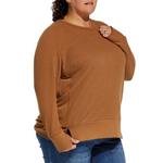 Women's LIV Outdoor Plus Size Rae Waffle Crewneck Sweatshirt - Thumbnail 2 of 3