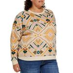 Women's LIV Outdoor Plus Size Gabriella Raglan Mosaic Aztec Crewneck Sweatshirt - Thumbnail 2 of 3
