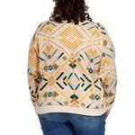 Women's LIV Outdoor Plus Size Gabriella Raglan Mosaic Aztec Crewneck Sweatshirt - Thumbnail 3 of 3