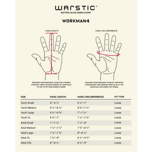 Adult Warstic Workman4 Baseball Batting Gloves - Primary Image