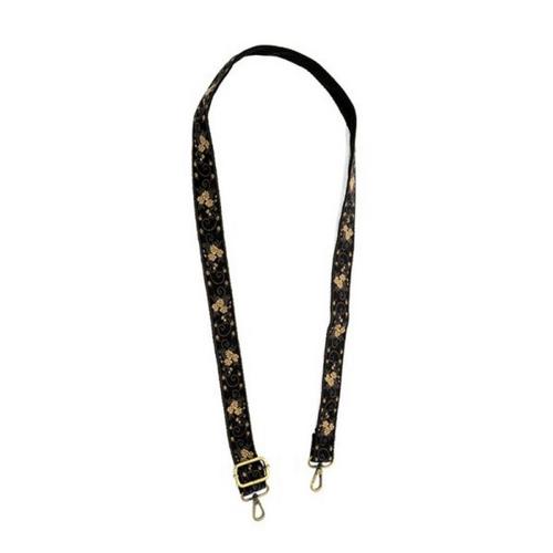 Joy Susan Scrolling Floral Embroidered Guitar Purse Strap - Primary Image