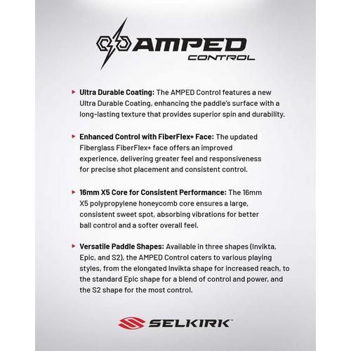 Selkirk AMPED Control Lightweight Pickleball Paddle - Epic - Primary Image