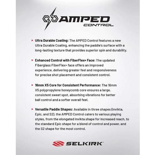 Selkirk AMPED Control Lightweight Pickleball Paddle - Invikta - Primary Image