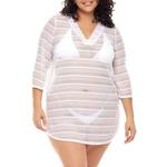 Women's Jordan Taylor Inc Plus Size V Neck Dress Swim Cover Up - Thumbnail 1 of 3