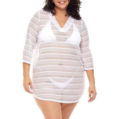 Women's Jordan Taylor Inc Plus Size V Neck Dress Swim Cover Up - Primary Image