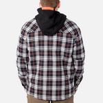 Men's BRUNT Flannel Jacket Long Sleeve Hooded Shacket - Thumbnail 3 of 8