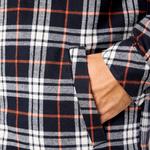 Men's BRUNT Flannel Jacket Long Sleeve Hooded Shacket - Thumbnail 4 of 8