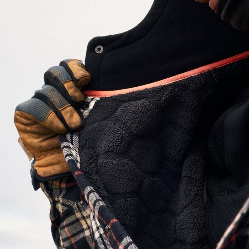 Men's BRUNT Flannel Jacket Long Sleeve Hooded Shacket - Primary Image