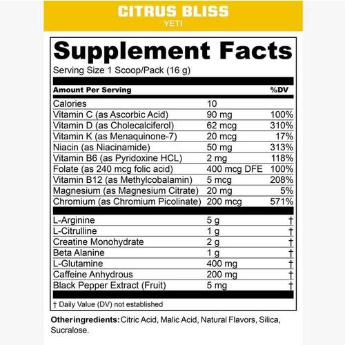 MTN OPS Yeti Pre-Workout Supplement - Primary Image