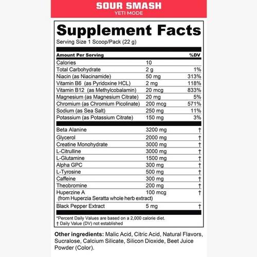 MTN OPS Yeti Mode High Stimulant Pre-Workout - Primary Image