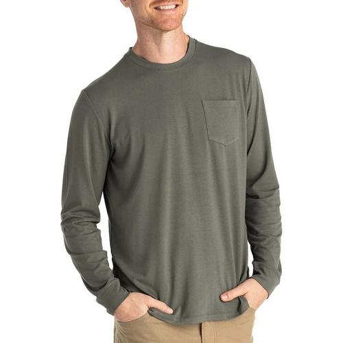 Men's Free Fly Bamboo Flex Pocket Long Sleeve T-Shirt - Primary Image