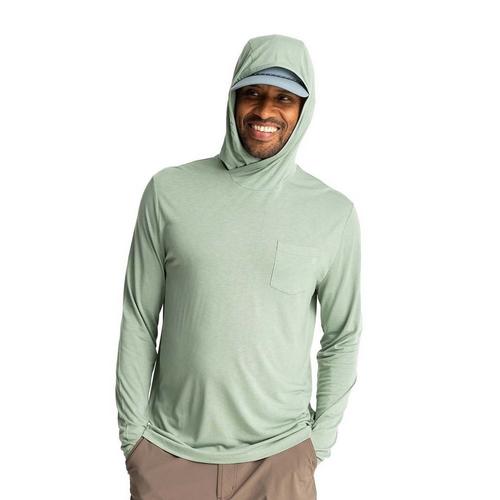Men's Free Fly Bamboo Lightweight Long Sleeve Hooded T-Shirt - Primary Image