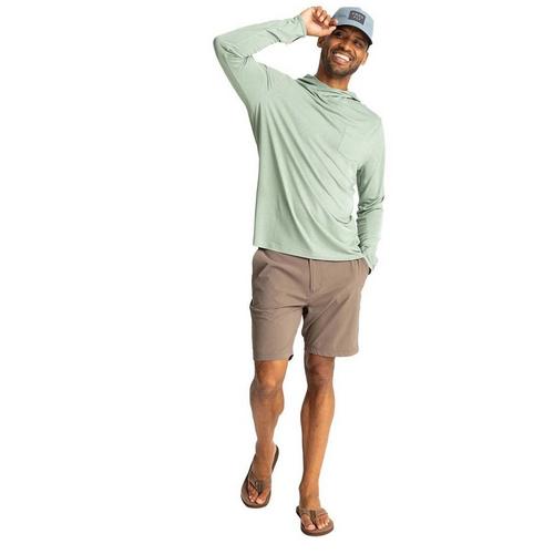Men's Free Fly Bamboo Lightweight Long Sleeve Hooded T-Shirt - Primary Image