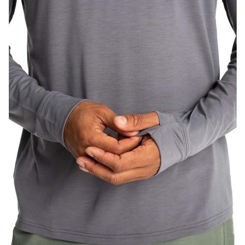 Men's Free Fly Elevate Lightweight Long Sleeve Hooded T-Shirt - Primary Image