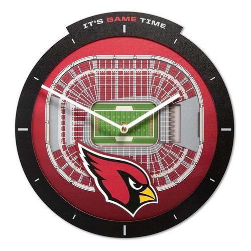 You The Fan Arizona Cardinals 3D StadiumView Clock - Primary Image